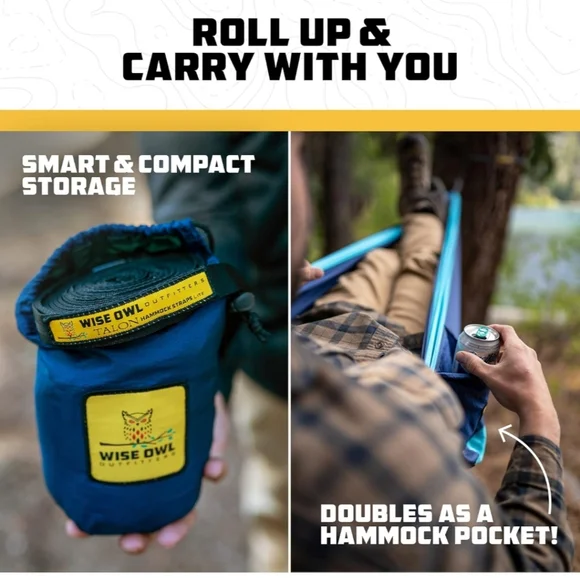 NWOT Wise Owl Outfitters Portable One Person Hammock - Picture 7 of 8